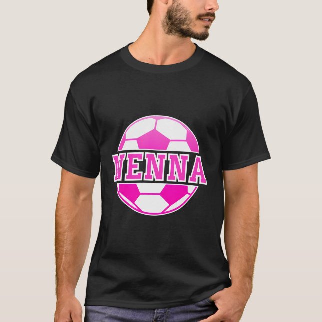Nenna Name Soccer Play Football Sports Fan Balls T-Shirt (Front)