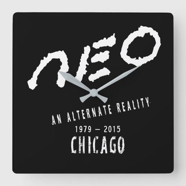 neo Chicago - Square Clock (Front)
