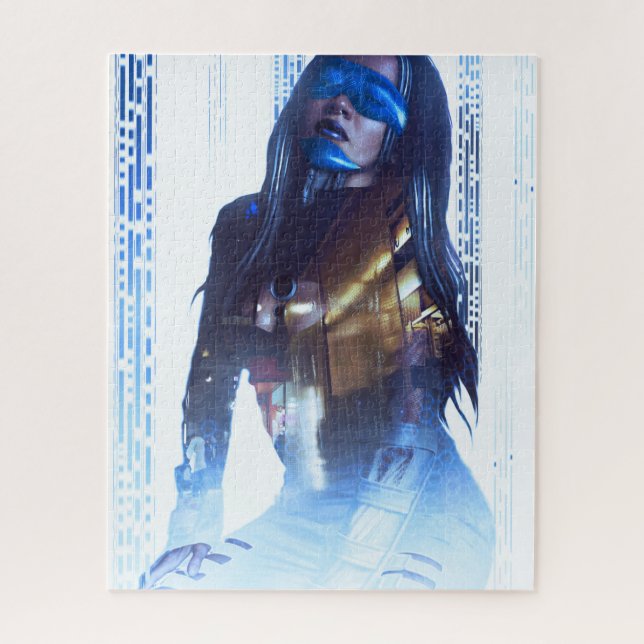 Neo Cyberpunk Android Hologram Jigsaw Puzzle (Vertical)
