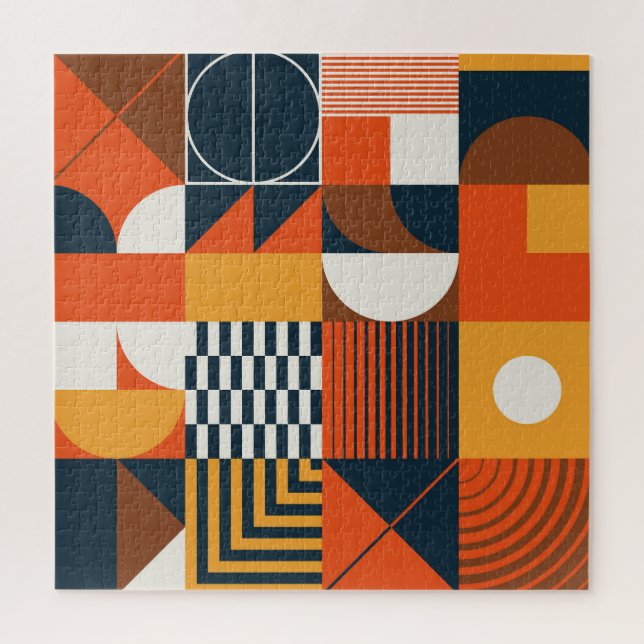 Neo geo: vintage abstract composition jigsaw puzzle (Vertical)