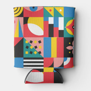Neo Geometric Colourful Shapes Illustration Can Cooler