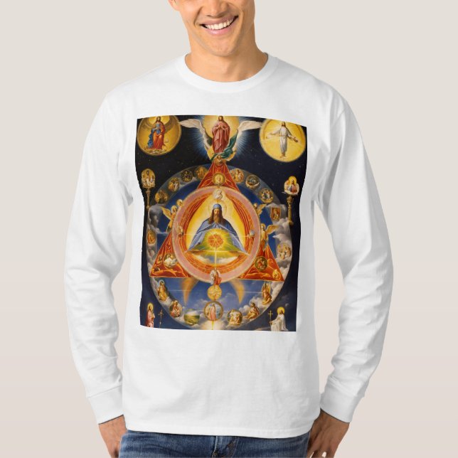 Neo-Gnostic Trinity: Mind, Science, and the Divine T-Shirt (Front)