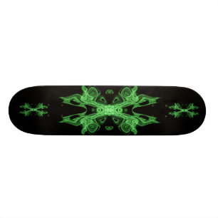 neo green black skateboard
