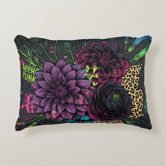 Neo-Grunge beautiful Pillow with Purple (Front)