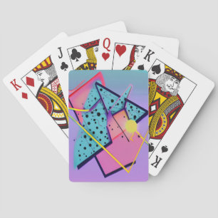 Neo-Memphis Design Ken Gauge Retrowave Fine Art Playing Cards