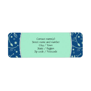 NEO MINT CLASSIC BLUE Modern Floral Personalised
