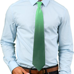 Neo Mint Green and Dark Green Gradient Ombre Tie
