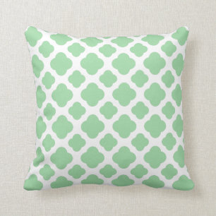 Neo Mint Quatrefoil Pattern Cushion