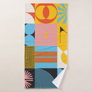 Neo Modernism artwork pattern made with abstract g Bath Towel