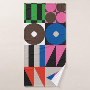 Neo Modernism artwork pattern made with abstract g Bath Towel