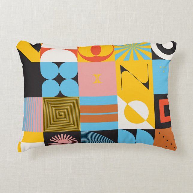 Neo Modernism artwork pattern made with abstract g Decorative Cushion (Front)