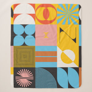 Neo Modernism artwork pattern made with abstract g Sherpa Blanket