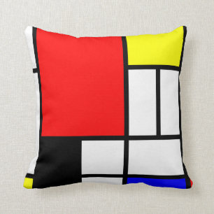 Neo-plasticism Mondrian style 3 modern Cushion