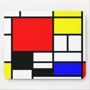 Neo-plasticism Mondrian style Mouse Mat