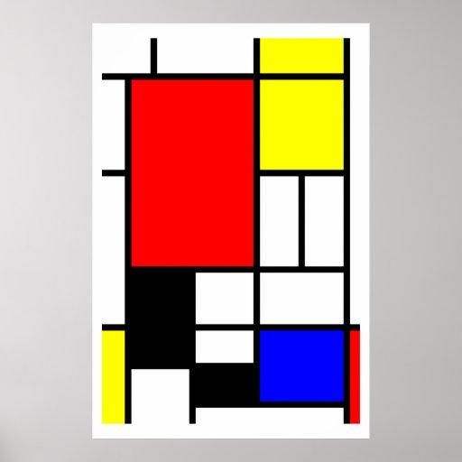 Neo-plasticism Mondrian style Print | Zazzle