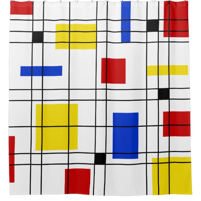 Neo-Plasticism Shower Curtain (Front)