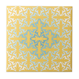 Neo Retro Gold Floral Ethnic Sanur Motifs Tile