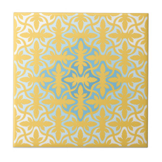 Neo Retro Gold Floral Ethnic Sanur Motifs Tile