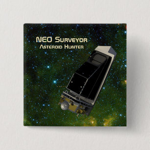 NEO Surveyor Asteroid Hunter 15 Cm Square Badge