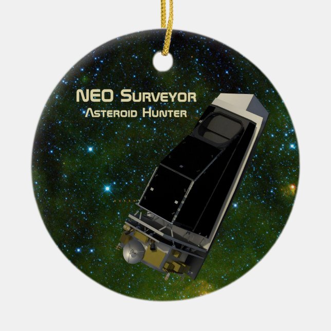 NEO Surveyor Asteroid Hunter Ceramic Tree Decoration (Front)