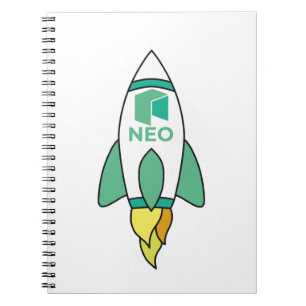 Neo To The Moon Rocket Notebook