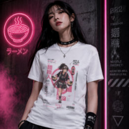 Neo Tokyo Files 008 – Noodle District | Ramen Anim Tri-Blend Shirt