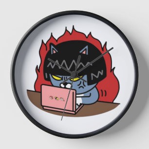 Neo typing furiously clock