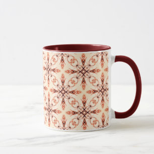 Neo Victorian Brown Fractal Pattern Mug