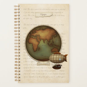 Neo-Victorian World Traveller Atlas Explorer's Log Planner
