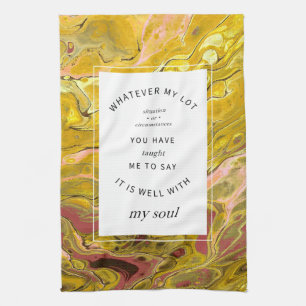 Neo Yellow Marble Christian Hymn Kitchen Towel
