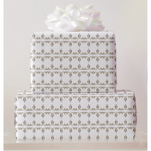 Neoclassical 3D Embossed Gold Gradient Wedding  Wrapping Paper