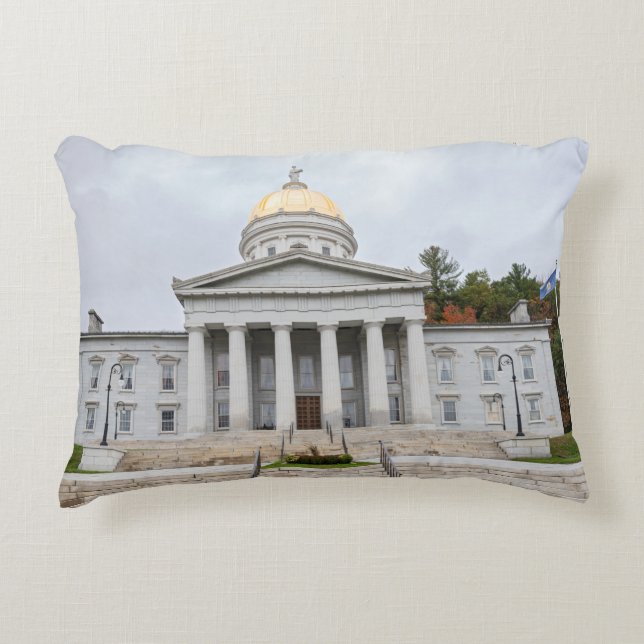 neoclassical state capitol building in montpelier  decorative cushion (Front)