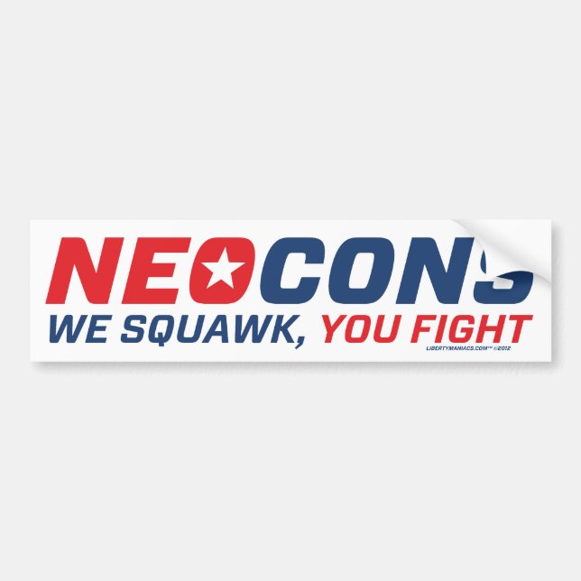 Neocon Chickenhawk Logo Bumper Sticker (Front)