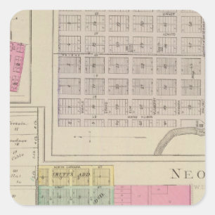 Neodesha, La Fontaine, Coyville, Altoona, Kansas Square Sticker