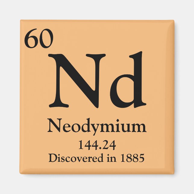Neodymium Periodic Table Magnet (Front)