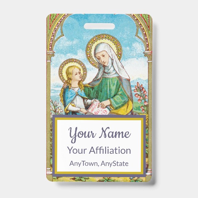 NeoGothic St. Anne and Young Mary (SAU 29) Badge ID Badge (Front)