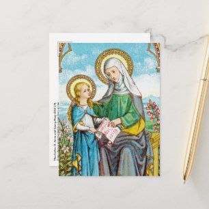 NeoGothic St. Anne and Young Mary (SAU 29) Postcard