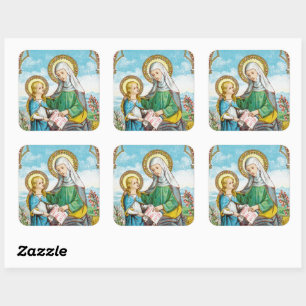 NeoGothic St. Anne and Young Mary (SAU 29) Square Sticker