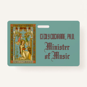 NeoGothic St. Cecilia of Rome (BNG 02) Badge ID Badge
