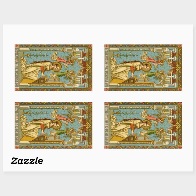 NeoGothic St. Cecilia of Rome (BNG 02) Rectangular Sticker (Sheet)