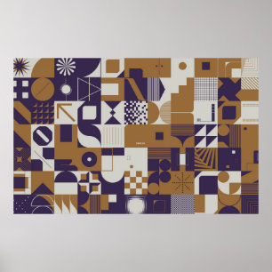 Neomodern aesthetics of brutalism design poster co