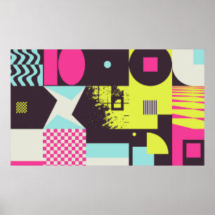 Neomodern aesthetics of brutalism design poster co