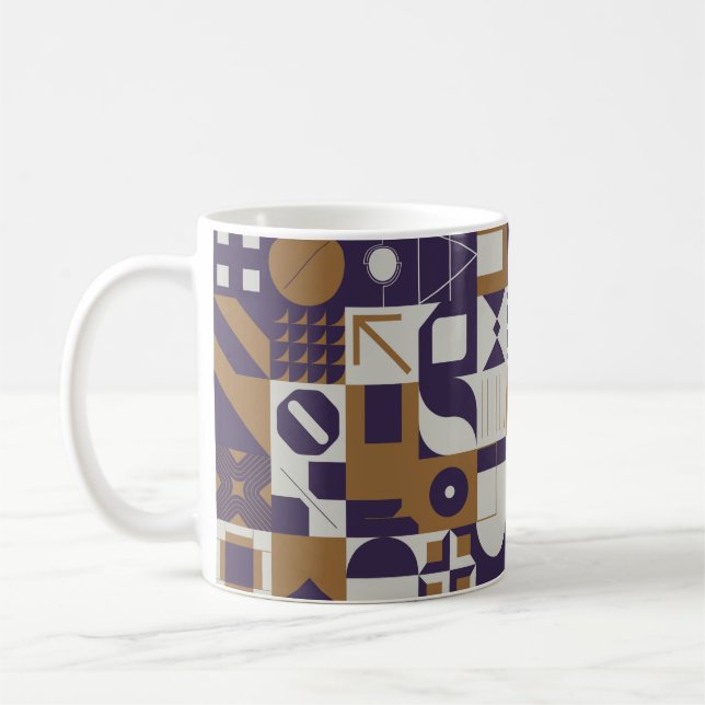 Neomodern aesthetics of brutalism design poster co coffee mug (Left)