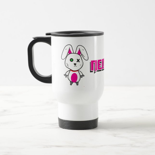 Neomotoko Bunny Design Travel Mug (Left)