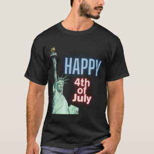 Neon 4th of July Liberty Statue T-Shirt