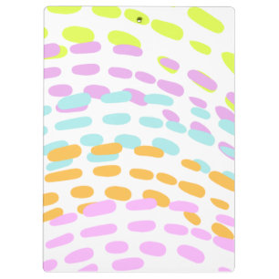 Neon 80's colours in animal print clipboard