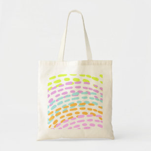 Neon 80's colours in animal print tote bag