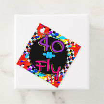 Neon 80's Retro 40 n Fly Hip Hop 40th Birthday