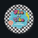 Neon 90s Retro Five is a Vibe 5th Birthday Paper Plate<br><div class="desc">Neon 90's retro Five is a vibe 5th birthday paper plates.</div>