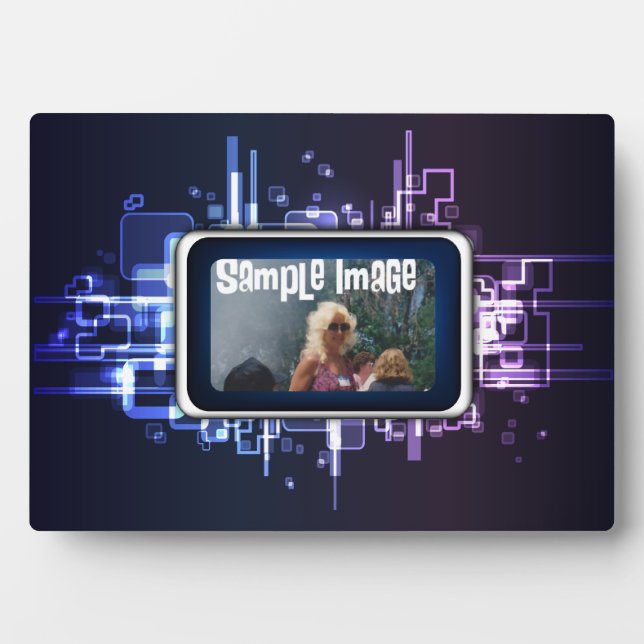 Neon Abstract Art Plaque (Front)